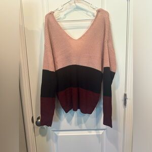 Just Polly New York medium colorblock sweater